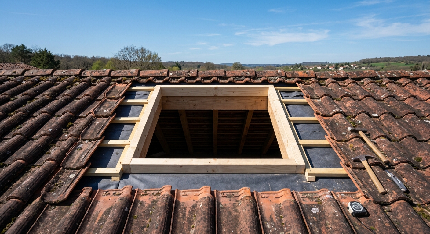 Cr&eacute;ation de chev&ecirc;tre pour Velux