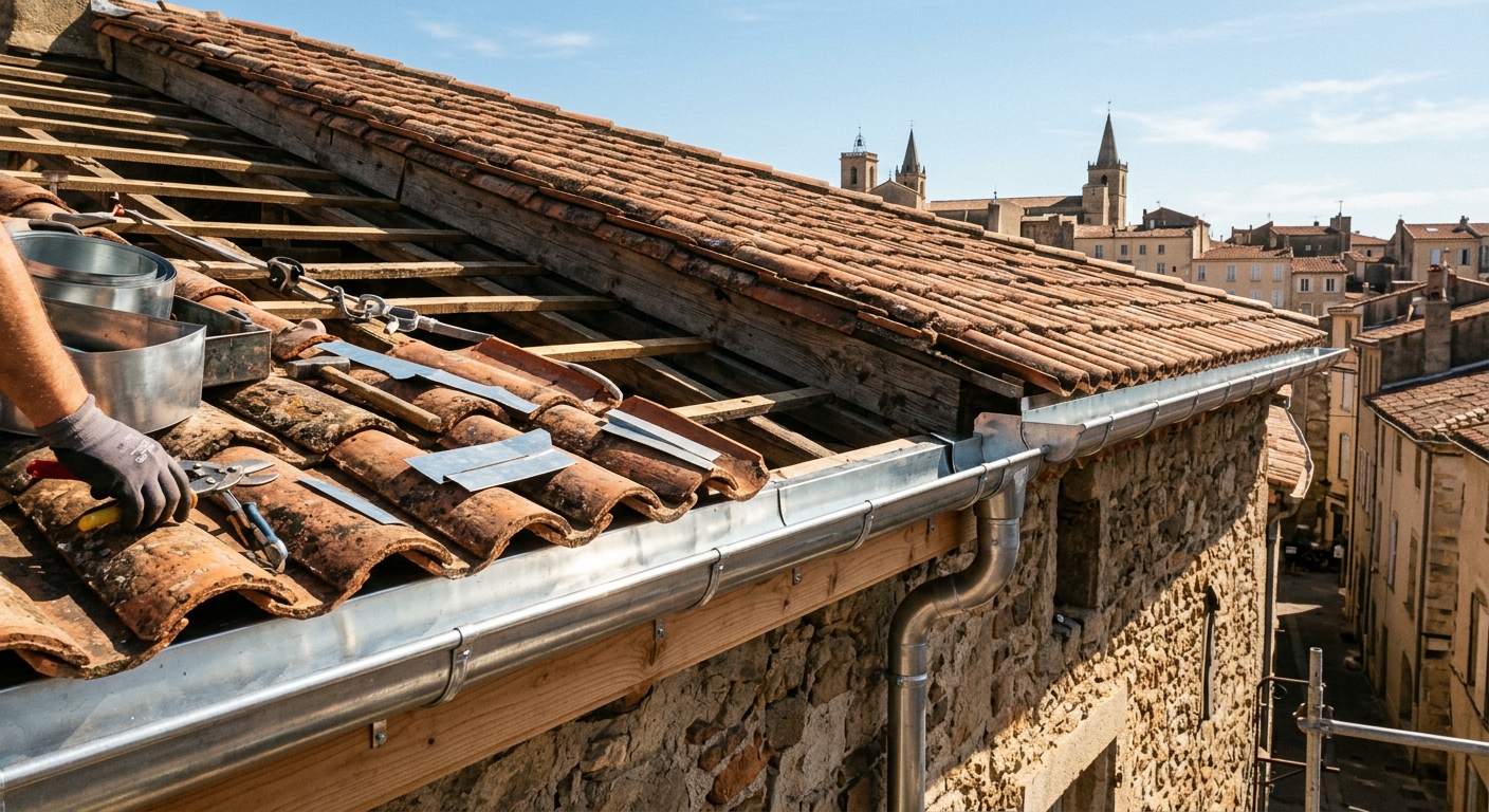 Pose de zinguerie à Béziers